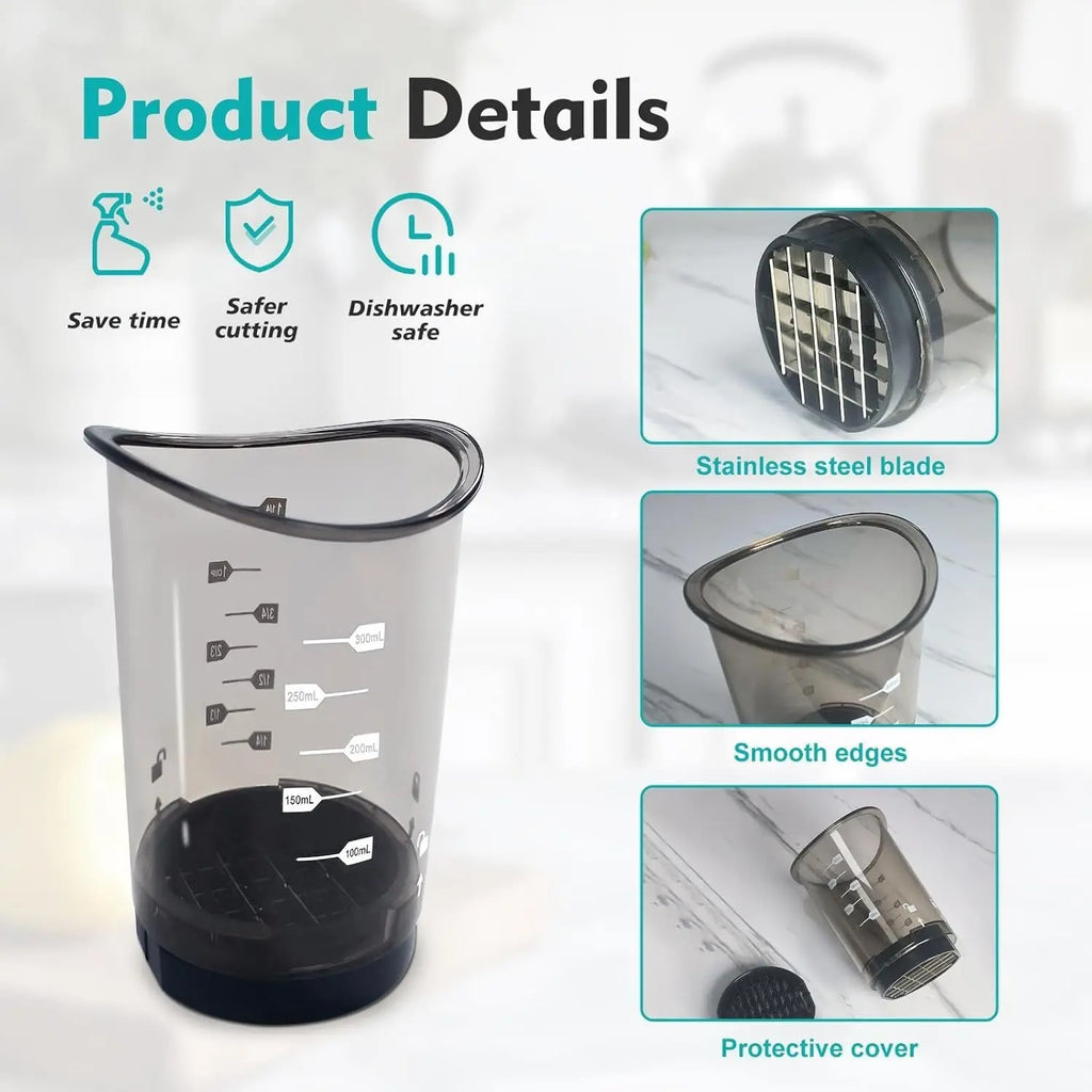 Stainless Steel Fruit Slicer Cup, Quick Cut Strawberries Carrots Potatoes, Portable Kitchen Tool, Durable Fruit Tool, Easy Prep for Fruits and Vegetables