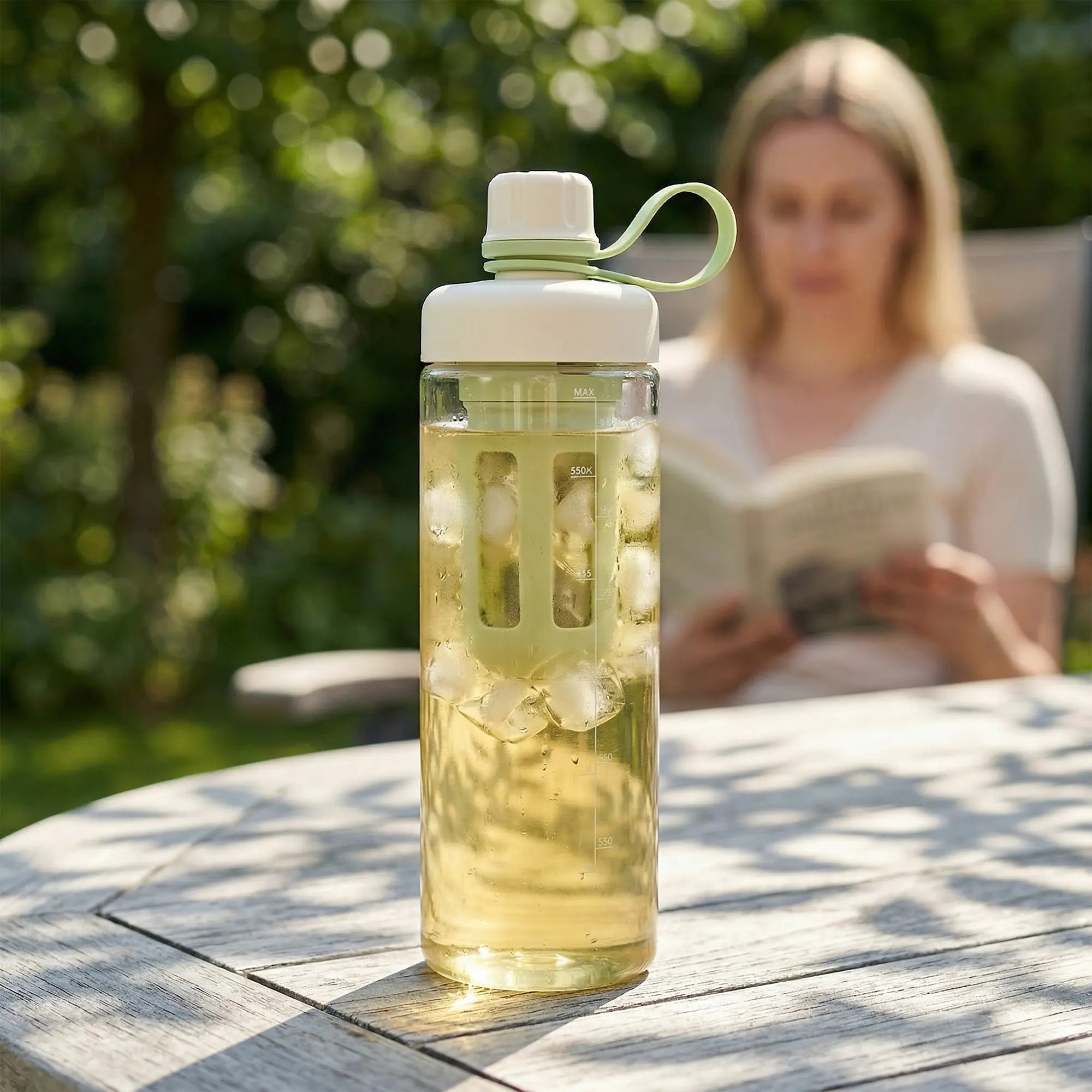 SUSTEAS Reusable Portable Washable Cold Brew Coffee Tumbler with Digital Scale and Dual-Function Tea Filter Net Summerwins