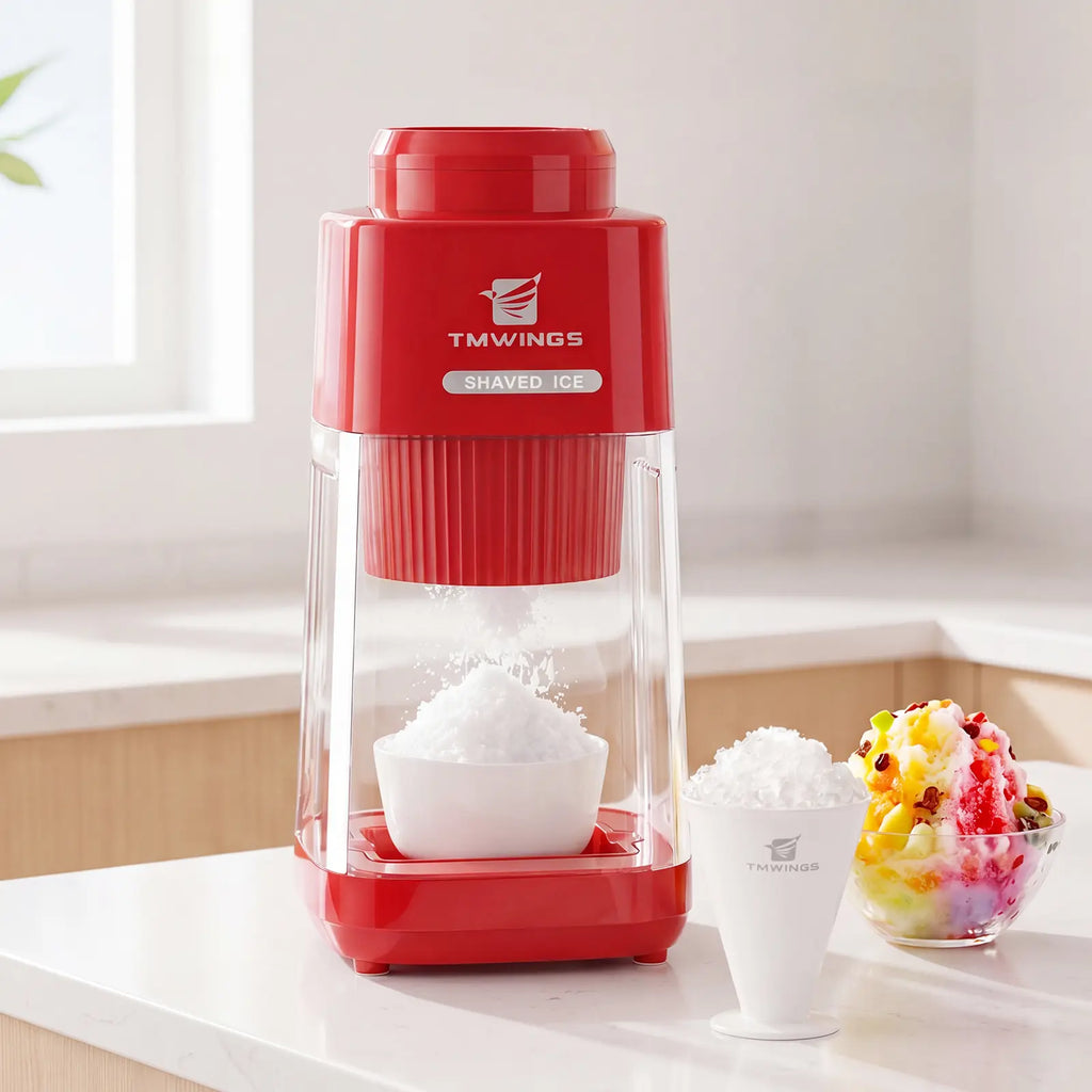 Summervibes [NEW] TMWINGS Electric Ice Shaver and Crusher – Portable Snow Cone & Slushy Maker with Stainless Steel Blades, One-Touch Operation, Easy to Clean – for Summer Drinks, Cocktails, Kitchen, Parties