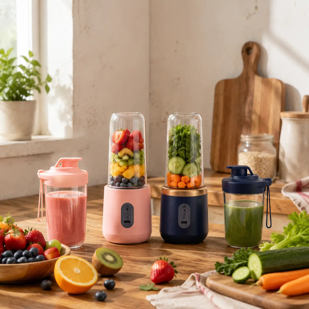 Ultimate Portable Blender! USB Rechargeable & Compact for Smoothies On-The-Go - Perfect Travel, Back to School & Gym! Leak Proof Design, Makes Shakes & Baby Food in Seconds Cup Juicer Rechargeable Mini Blender Vegetable