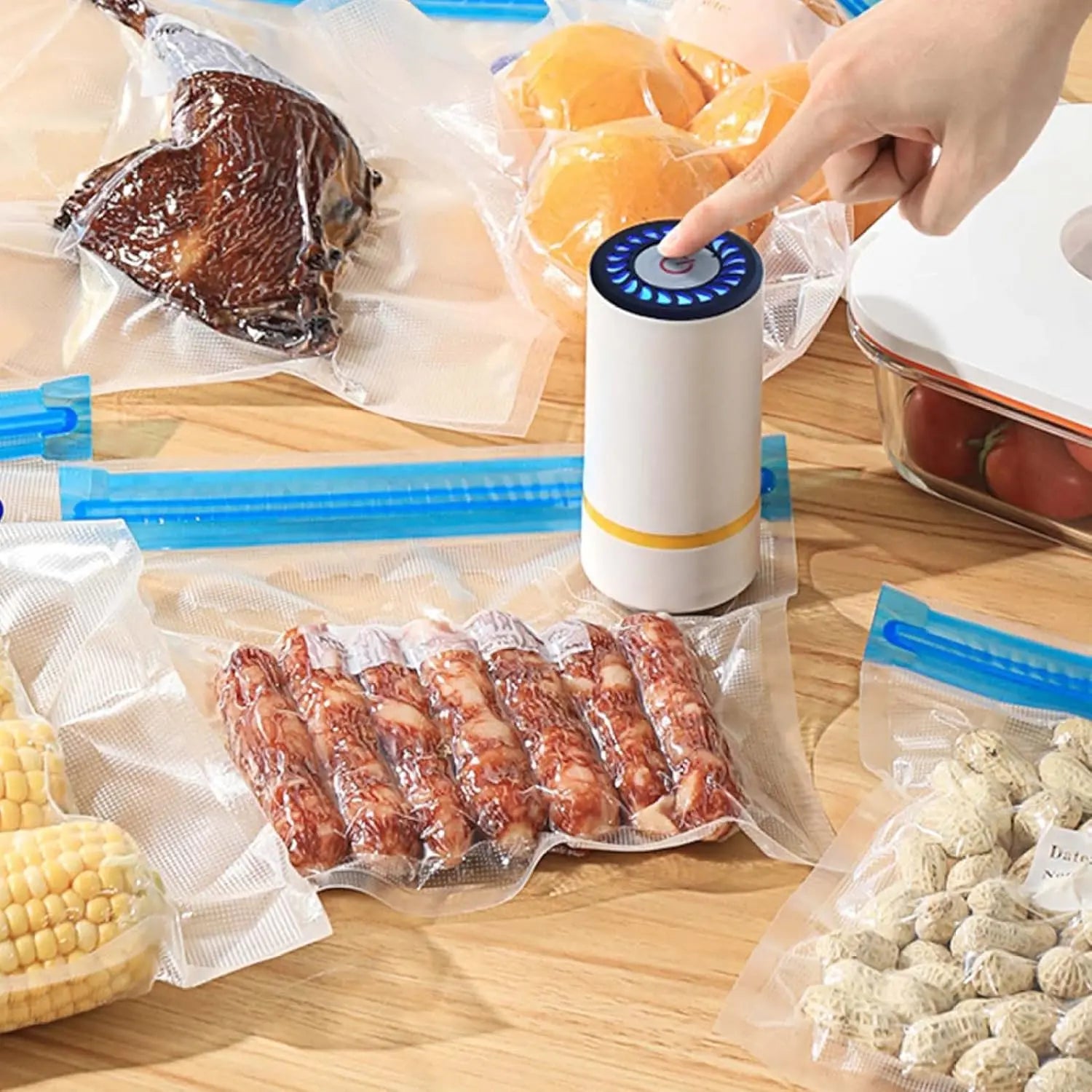 Compact Vacuum Sealer for Food ,Powerful Handheld Vacuum Sealer Machine, Seal Meal Saver, Portable Food Sealer