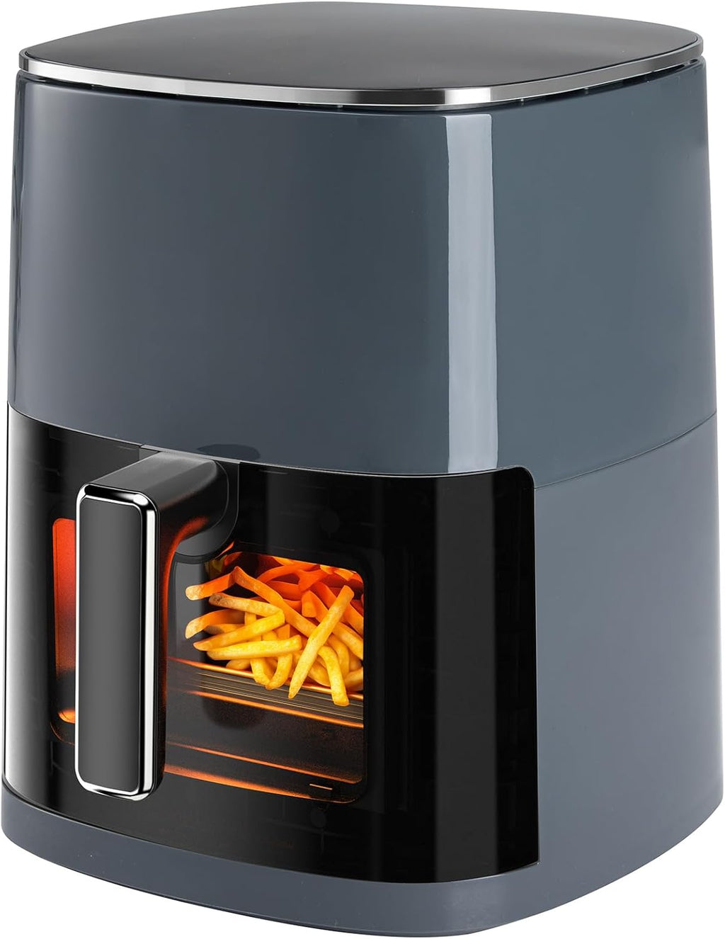 Air Fryer 6 Quart with Window Square Air Fryer 12-In-1 Air Fry, Roast, Reheat, Dehydrate, Bake, Steam, Fries, Custard, Chicken, Wings, Sea Food, Vegetabels,400F