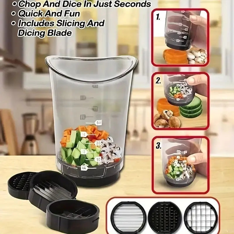 Stainless Steel Fruit Slicer Cup, Quick Cut Strawberries Carrots Potatoes, Portable Kitchen Tool, Durable Fruit Tool, Easy Prep for Fruits and Vegetables